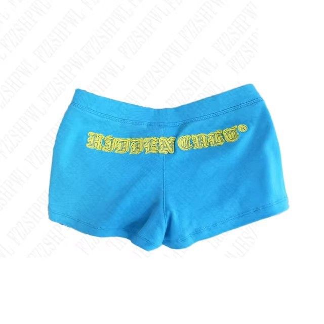 Fashion Sexy Hot Girl Retro Color Patch Letter T-Shirt Shorts Set for Women Casual Streetwear Suit_ecoleips.com