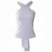 Voya Women's Spring And Summer Hot Selling New Simple And Sexy Cross T-shirt Backless Design Sense Short Top_ecoleips.com
