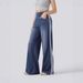 2025 European And American Retro Washed Side Stripe Jeans For Women High Street Design Loose Two Stripes Versatile_ecoleips.com