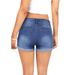 Summer New Women's Denim Shorts With Turn-Up Hem Hot Pants Trend_ecoleips.com