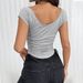 Voya Women's Hot Selling Simple Design T-shirt With Versatile Summer Temperament, Slim Fit Short Bottom Top_ecoleips.com