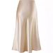 DEW Elegant High-Waist Mermaid Pencil Skirt - Stretch Acetate Satin Tailored Work Skirt For Women, Office To Dinner_ecoleips.com