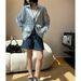 Zhiyu Textured Loose Vintage Vertical Striped Versatile Turn-down Collar Shirt For Women 2026 Spring/Summer New Style_ecoleips.com