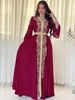 Women's Clothing Gurban Arab Dubai Embroidery Applique Dress Muslim Party Dinner Robe_ecoleips.com