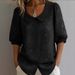 Voya Women's Spring Collection Women's Peter Pan Collar Short Sleeve Button Open Shirt Elegant And Elegant Top Available In Multiple Colors_ecoleips.com