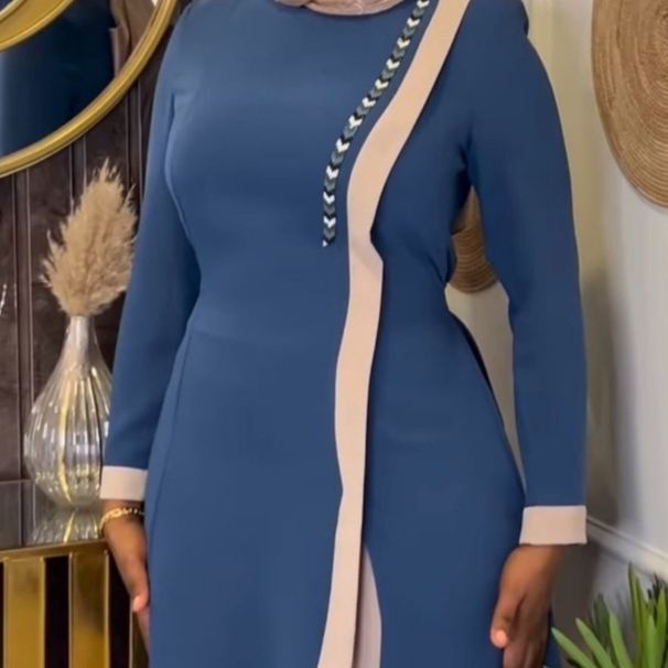 Women's Clothing Modest Set Elegant Plus Size Abaya Set Top And Pants Long Style Flattering For Parties African Occasions_ecoleips.com