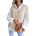 Hollow Twist V-neck Knitted Vest Sweater Women's Clothing_ecoleips.com