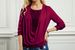 Women's Sequined Long Sleeve Top Large Draped Neck Gathered Faux Two Piece Design Loose Fit Style Spring_ecoleips.com