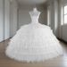 6-Hoop Adjustable Petticoat For Lolita/Wedding Dresses – Fluffy Tulle Crinoline Underskirt (White)_ecoleips.com