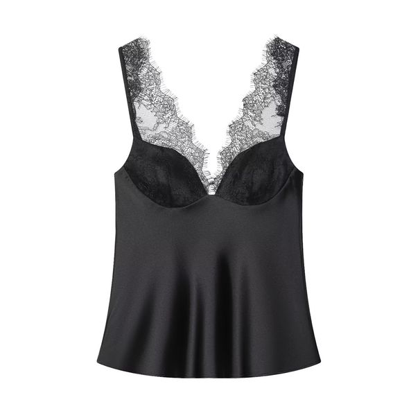 Aria Basics Aria Basics European And American Women's Clothing Cross-border Foreign Trade Sexy Lace Spliced Satin Camisole Lingerie-style Inner_ecoleips.com