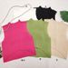 2025 Spring New Style Semi-High Collar Hem Curved Crop Top Sexy Slim Fit For Women_ecoleips.com