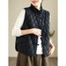 girl 2023 Autumn Winter New Fashion Artistic Retro Ethnic Style Button Down Cotton Warm Versatile Women's Vest_ecoleips.com