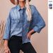 Cross-border Foreign Trade 2025 European And American Style Drop-shoulder Long-sleeve American-style Washed Distressed_ecoleips.com