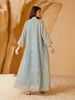 Muslim Evening Gown, Large Size Sequin Embroidery Dress, Dubai Saudi Style, Elegant Party Wear, Sparkling Floral Design_ecoleips.com