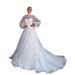 New 2026 Lightweight Gauze Dress plus Size Petite Figure Puff Sleeves French Hepburn Style Wedding Reception Light Dress for Women_ecoleips.com