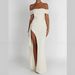 Summer Strapless Long Dress Off-the-Shoulder Backless Slit Design European And American Style Sexy Dress for Women_ecoleips.com