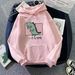 Foreign Trade 2024 Autumn/Winter New Cartoon Print Loose-Fit Student Jacket With Fleece Lining And Hooded_ecoleips.com