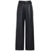 Aria Basics 2025 Spring New Haining Genuine Leather For Women, High-Waisted Straight-Leg Trousers, Loose Slim-Fit Narrow Wide-Leg_ecoleips.com