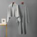 Cross-Border Fashion Elegant Sleeve Autumn Winter Women's Knitted Long Dress Slimming Shawl Coat Two-Piece Set_ecoleips.com