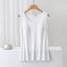 Modal Camisole With Chest Pads Women, Thin, Loose, Plus Size, Suitable For Inner Or Outer Wear, Sleeveless Base Shirt_ecoleips.com
