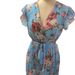 Women's Clothing Summer Ruffled Short Sleeved V Neck Digital Printed Dress_ecoleips.com