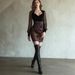 European And American New Sexy Perspective Mesh Patchwork Dress With Temperament, Slim Fit, Waist Cinching, Strapless, Hip Hugging Short Skirt_ecoleips.com