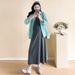 Autumn New Korean Fashion Shirt + Loose Dress Two-Piece Set For Pregnant Women_ecoleips.com