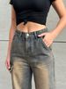 American Retro High Street Workwear Jeans For Women, New Spring/summer Design, Loose Fit, High-waisted, Straight-leg,_ecoleips.com