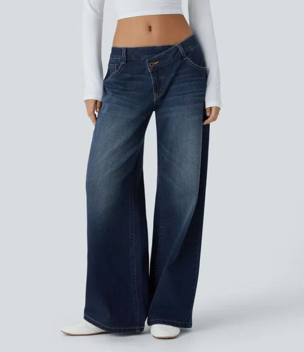 Women's High Waist Straight Leg Jeans – Stretch Denim, Classic Fit, Comfortable & Flattering (XS-XXXL, Dark Blue/Blue/Light Blue/White/Black)_ecoleips.com