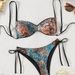 Women's Clothing Leopard Print Lace-Up Swimsuit Bikini Set Three-Piece Sexy Swimwear For Hot Spring Beach_ecoleips.com