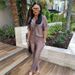 Women's Clothing Short-sleeved Shirt Elegant Pleated High Waist Wide-leg Pants Set_ecoleips.com