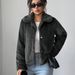 Women’S Plush Long Sleeve Coat – Luxe Faux Fur Trench Coat, Elegant Fall & Winter Outerwear_ecoleips.com