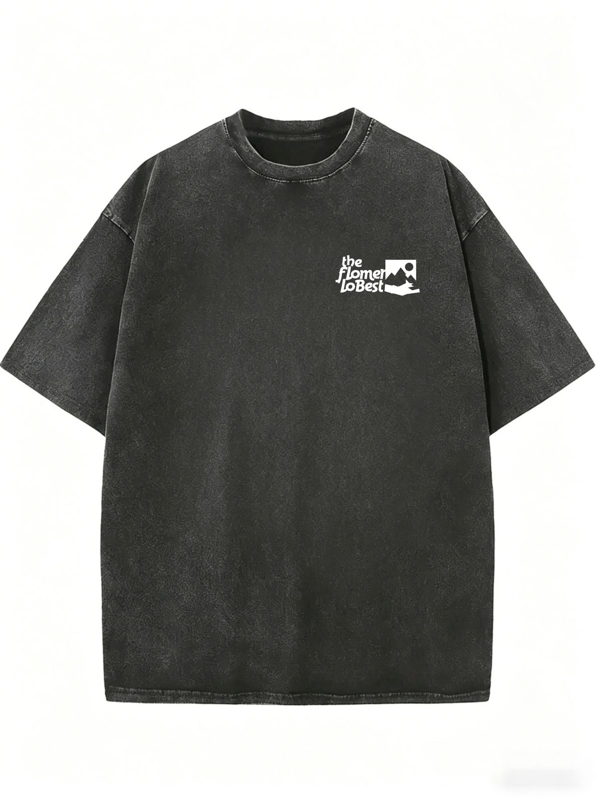 Women's Casual Urban Style Tee, Washed Texture Relaxed Fit Top_ecoleips.com