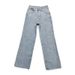 European And American Mid-waist Frayed Wide-leg Jeans Women, Cross-border Washed Distressed Straight-leg Floor-length_ecoleips.com