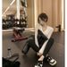 New Spring Autumn Short Long-Sleeve Top And High-Waisted Shark Pants Fashion Two-Piece Sporty Hot Girl Outfit For Women_ecoleips.com