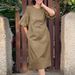 Spring Summer Women's Puff Sleeve O Neck A Line Dress Office Formal Work Attire Fashion_ecoleips.com