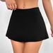 Voya Discounted Women's Spring And Summer New Item Elastic Elastic Waistband Split A-line Mini Skirt Pants Sexy Half Skirt Spicy Girl Outfit_ecoleips.com
