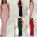 women's elegant V-neck dress fashion printed temperament dress_ecoleips.com