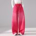 Women's Star Patterned Rhinestone Gradient Color Casual Pants Elastic Waist Wide Leg Sweatpants Street Style Cool Autumn Winter_ecoleips.com