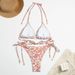 Women’s Clothing New Sexy Printed Backless Split Swimsuit Female Lace Up Three Ring Bikini_ecoleips.com