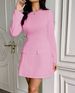 Elegant Long Sleeved Women's Dress European American Style For Spring Summer_ecoleips.com