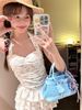 Women's Floral Halterneck One-Piece Swimsuit with Skirt Tummy Control Modest Swimwear_ecoleips.com