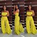 Two Piece Set Of European And American Sexy Bubble Crepe Fabric With Black Fungus Edge Splicing And Strapless Pants_ecoleips.com