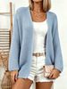 Women Lightweight Breathable Openwork Knit Cardigan Open Front Long Sleeve Oversized Loose Fuzzy Knit Coat_ecoleips.com