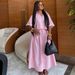 European And American Collar Striped Short Sleeved Cardigan Shirt, High Waist Slim Fit Tied Skirt, African New Fashion Two-piece Set_ecoleips.com