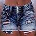 K Printed Multi Breasted High Waisted Comfortable Slim Fit Fashionable Straight Leg Casual Jeans_ecoleips.com