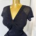 Women's Clothing New Elastic Mesh Dress V Neck Sexy Slim Hip Short Skirt Dress_ecoleips.com