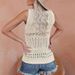 2025 Summer New European And American Style Independent Station Fashion V-Neck Vest Hollow Ice Silk Knit Camisole_ecoleips.com