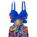 Women's Clothing Backless One-piece Fashion Sexy Printed Colorful Leaves Swimsuit_ecoleips.com