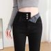 Women's Butt-Lifting Stretch Jeans 2025 Autumn/Winter New Style Petite Slim Fit Fleece-Lined Pencil Pants Wholesale_ecoleips.com